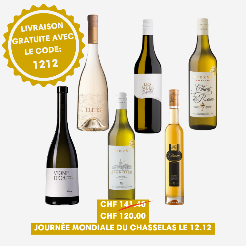 Carton Chasselas Lover 6 bouteilles de vin d'Yvorne pour la Journée mondiale du Chasselas